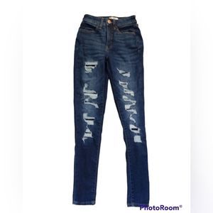 Curvy Jeggings High Rise Distressed Stretch Sz 0 Urban Country Western